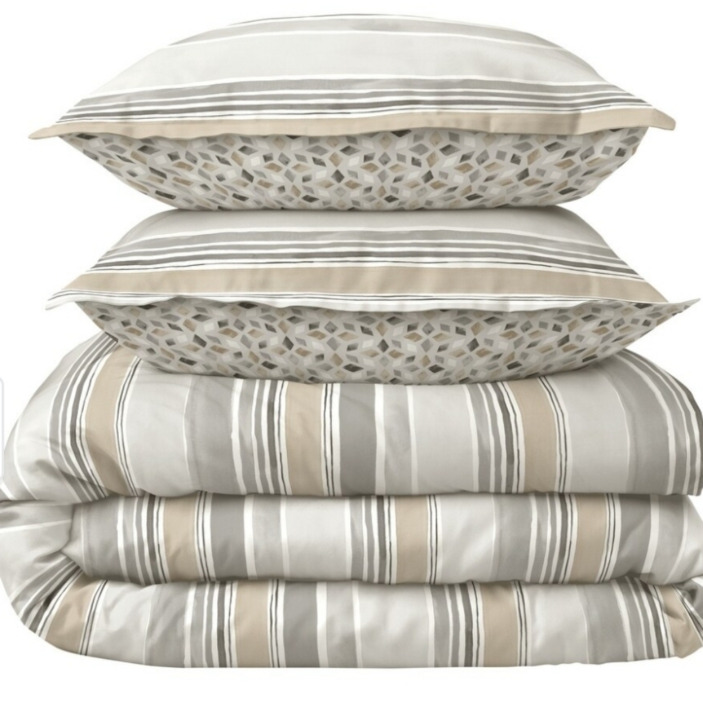 Scott Living Channing Cotton Sateen 3-Piece Duvet Set Queen NWT - Picture 4 of 9